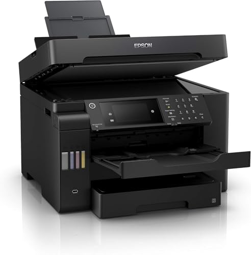 طابعة ابسون ايكو تانك L15150 A3+4 في 1، ماسح ضوئي وطباعة وفاكس بدون سلك للاعماg، حقن للحبر