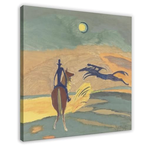 Toile Leon Spilliaert Riders cadre en bois de qualité musée 50 cm