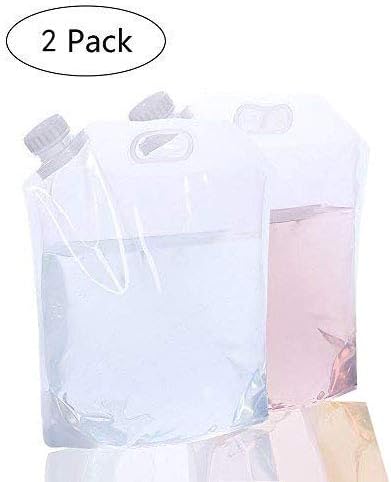 AMACASE [2Packs] 2.5Gallon Collapsible Water Container,Collapsible Water Bottle,Collapsible Water Jug,BPA Free Water Canteen，for Backpacking Hiking Camping and Hurricane Flood Earthquake
