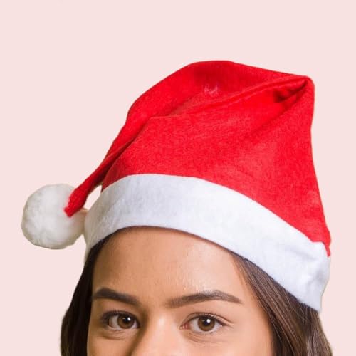 Image of Niku Santa Christmas Cap Hat for Adult & Kids | Family Pack of 3 | Comfortable Soft | Christmas Decorations Items