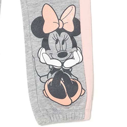 Disney Minnie Mouse Toddler Girls Fleece 2 Pack Jogger Pants Gray/Pink 2T #TOP3
