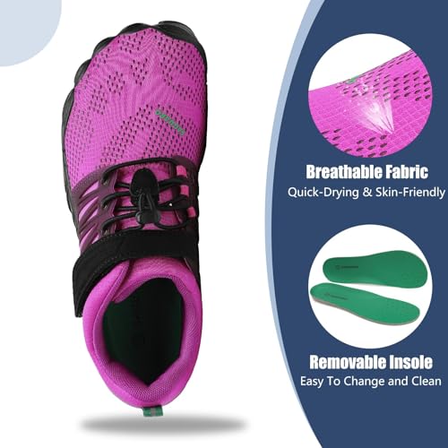 Image of SAGUARO Womens Mens Barefoot Shoes Minimalist Trail Runner Wide Toe Box Zero Drop Outdoor Cross Training Shoe