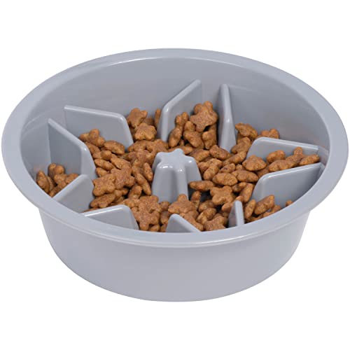Leashboss Slow Feeder Dog Bowls - Cup Maze Puzzle Food Bowl with Feeder Holes, Fits into Elevated Pet Feeders - Slow Eating for Large, Medium & Small Sized Breeds