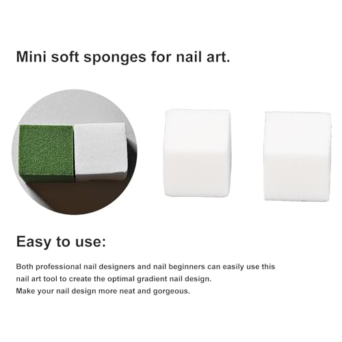 Tyenaza 50pcs esponjas de unhas macias, esponjas quadradas de arte de limpeza de alta densidade para