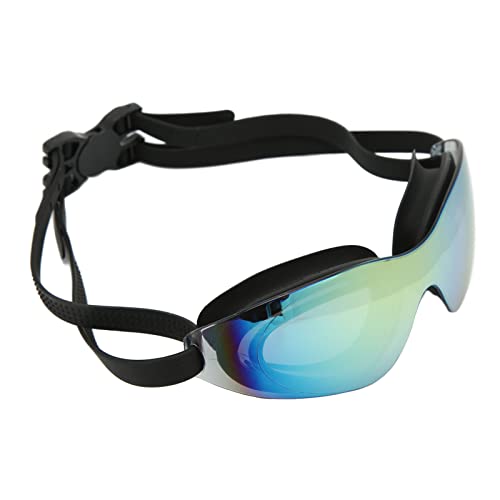 SPYMINNPOO Swimming Goggles, Anti Fog Silicagel Swim Glasses with PC Mirror Unisex Swimming Goggles (Black