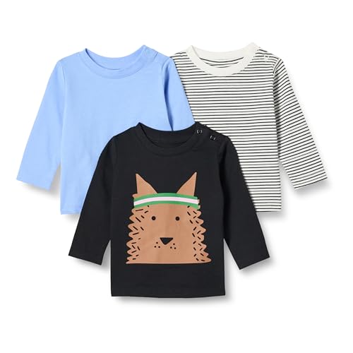 Image of Amazon Essentials Unisex Babies' Relaxed-Fit 100% Cotton Long-Sleeve T-Shirts