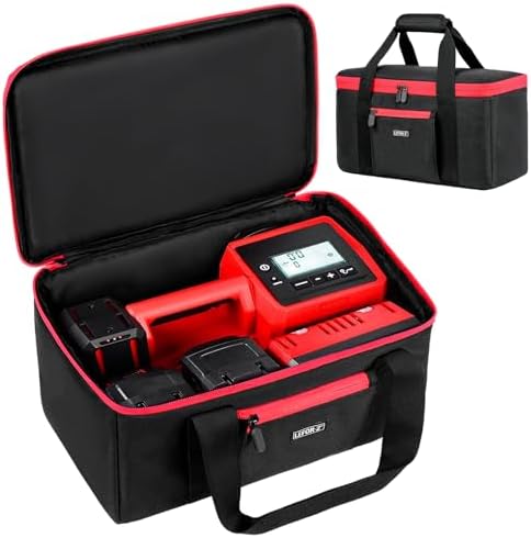 LEFOR·Z Air Compressor Carrying Bag Compatible with Milwaukee M18 Inflator 2848-20, Air Pump Protective Case Compatible for Milwaukee Tools Accessories and Battery Pack 18V 3.0 to 9.0 Ah (Case Only)
