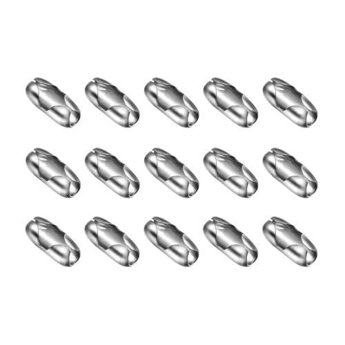 15pcs Roller Blind Chain Connector Clips - 4.5mm Replacement Blind Pull Cord Connector - Beaded Pull Chain Extension Matching Connectors Blind Cord Connector for Blinds,Stainless Steel