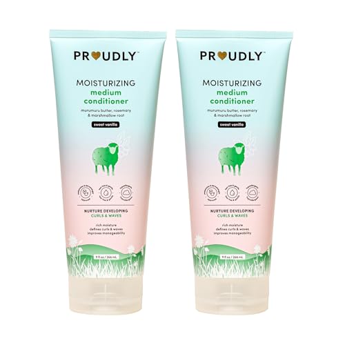 Image of PROUDLY Moisturizing Wavy & Curly Hair Baby Conditioner by Gabrielle Union & Dwyane Wade, for Black & Brown Babies, Dry, Sensitive Skin, Sweet Vanilla, 2-Pack