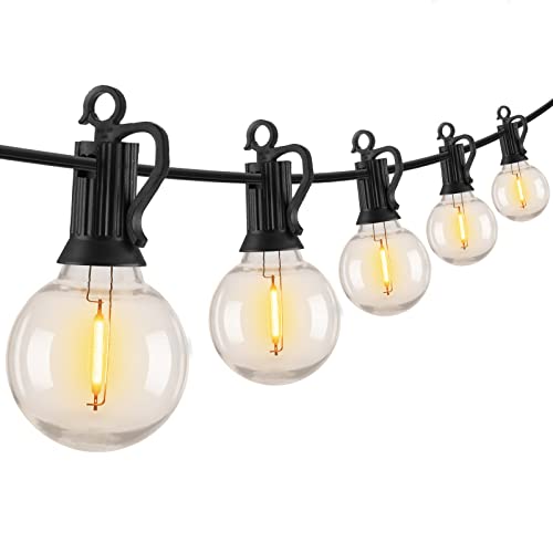 Brightown Outdoor String Lights 50Ft- Led String Lights G40 Globe Patio Lights Energy Saving With 25 Led Bulbs, Shatterproof Hanging Outdoor Lights For Christmas Outside Garden Backyard Cafe #TOP11