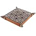 Mandala Brown Psychedelisches Henna Luni Taschenleerer Leder, Handgearbeitet In Klassischem Italienischem Stil 20.5x20.5cm