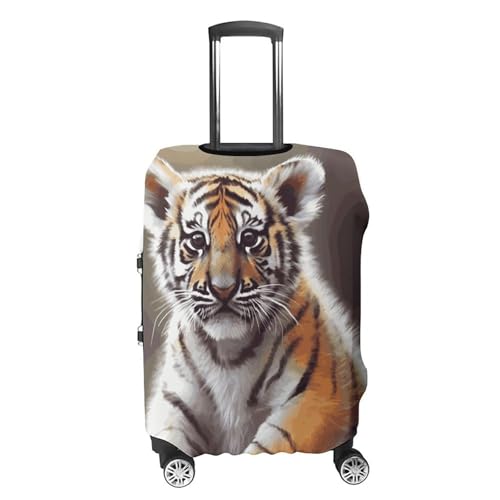 Cute Tiger Printed Luggage Cover Protector, Fits 18-32 Inch Luggage4