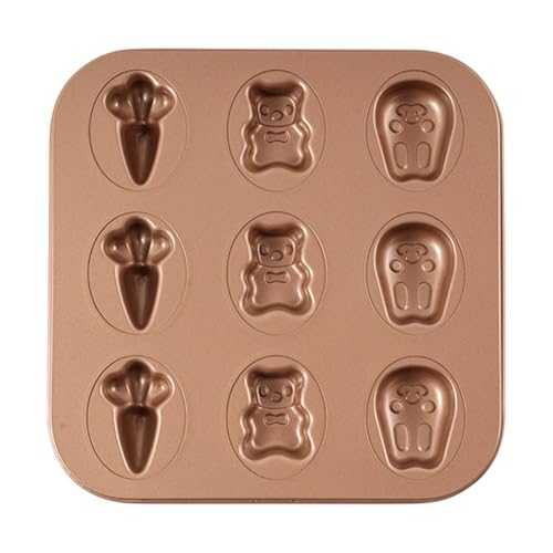 Lunaobrik Molde antiadherente para magdalenas | Molde de dibujos animados para pasteles, bandeja de horno para cupcakes, pasteleros principiantes profesionales, mujeres, hombres, cumpleaños