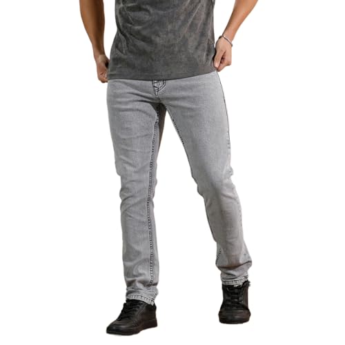 Image of WROGN Men's Stretch Cotton Jeans | Solid | Slim Fit