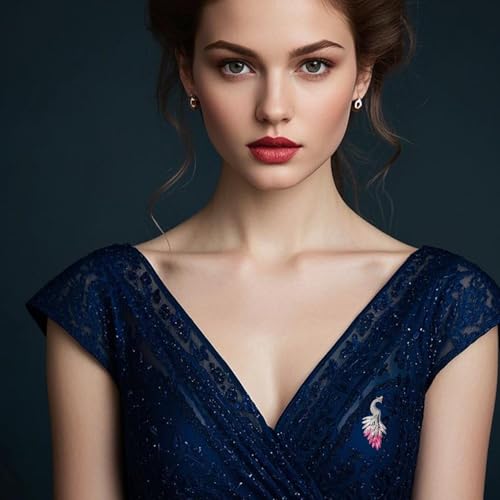 Image of Rhinestone /Enamel Animals Brooch and Pin for Women Elegant Animals Brooches Dress Accessories Birthday Gifts for Mom Wife