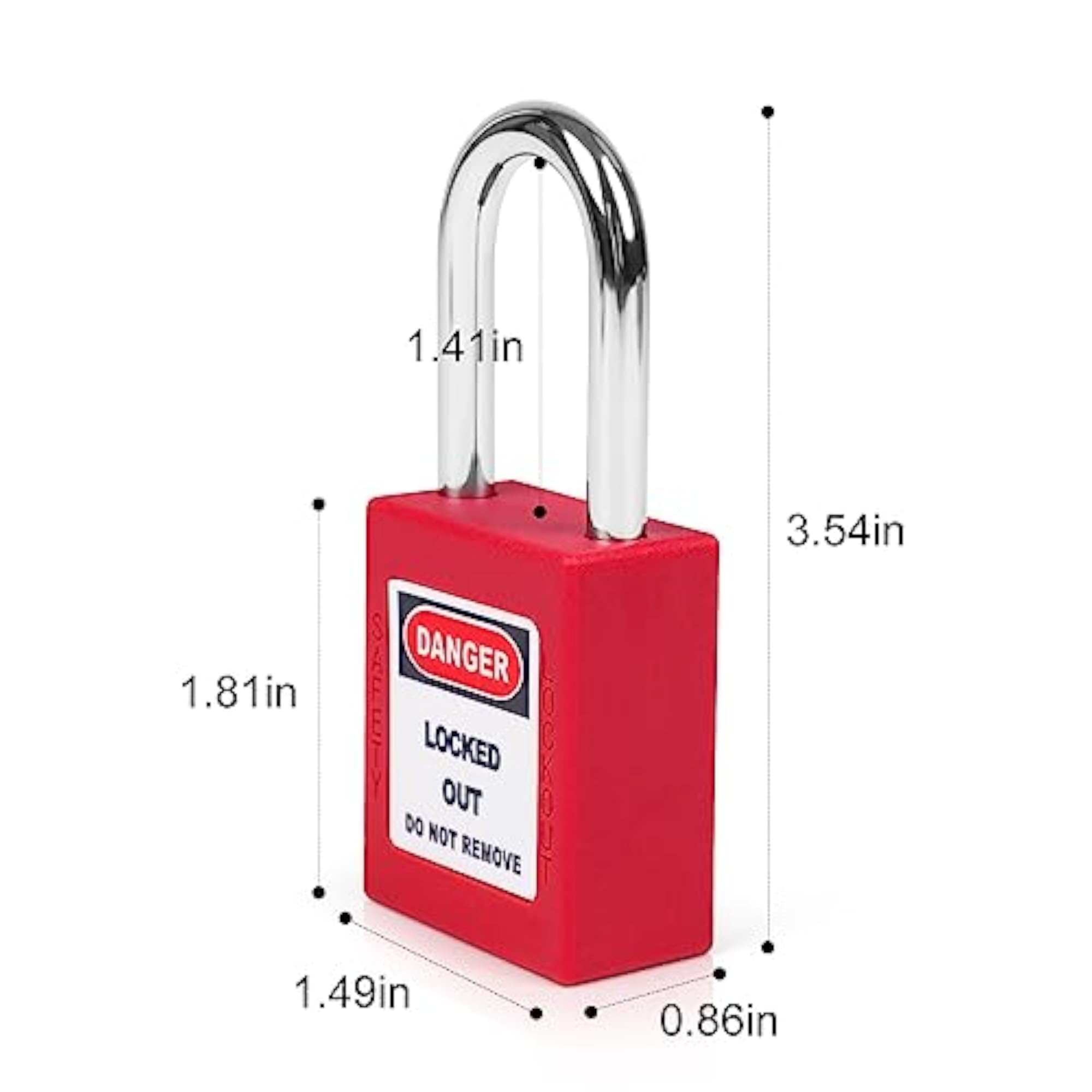 Red Loto Locks - 5pcs Keyed Different Safety Padlocks