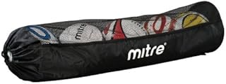 Mitre Unisex Adult 5 Ball Tubular Football Bag, Black, One Size