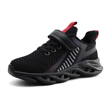 AMAZON - JABASIC Kids Running Tennis Shoes Lightweight Casual Walking Sneakers (1,Black/Black-1)