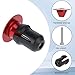 1 Pair Aluminum Bicycle Handlebar Bar End Plugs Caps, Bicycle Bar Ends with 1 Wrench Red and Black Handlebar End Plugs for Mountain Bike Electric Car Scooters Off Road Motorcycles