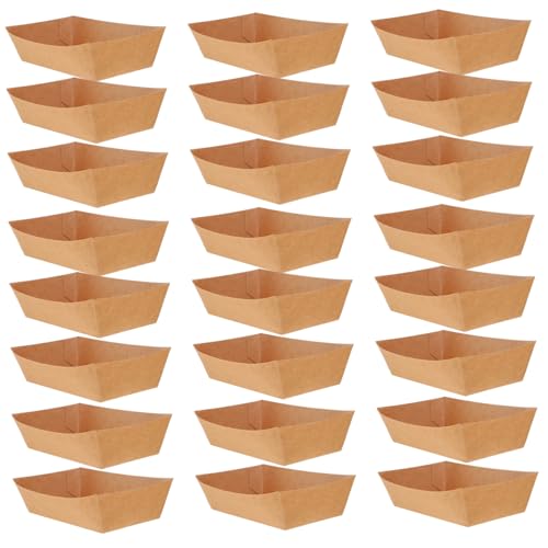 DECHOUS 100Pcs Disposable Food Serving Boats Trays for Appetizers Snacks and Picnics Practical and Portable Food Packaging