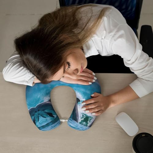 Almohada de viaje de espuma viscoelástica negra miniatura 7
