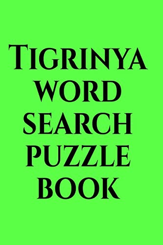 Tigrinya word search puzzle book