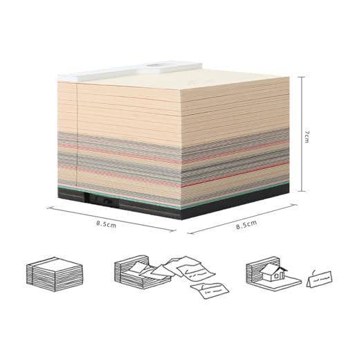 Bloc-notes 3D Kawaii avec lumière LED et support motif arbre