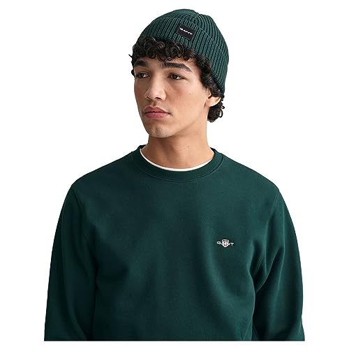 GANT Herren Reg Shield C-Neck Sweatshirt, Tartan Green, L EU – Ansicht 3