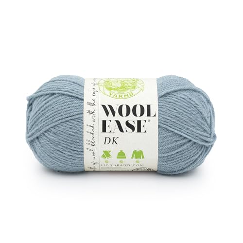 Image of Lion Brand Yarn, Wool-Ease DK Crochet & Knit Yarn, Bluegrass, Blue, 1 Pack