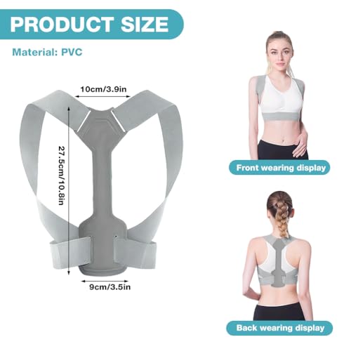 Image of HANNEA Posture Corrector for Women and Men, Adjustable Shoulder Brace Straps for Upper Back Pain Relief and Shoulder Support