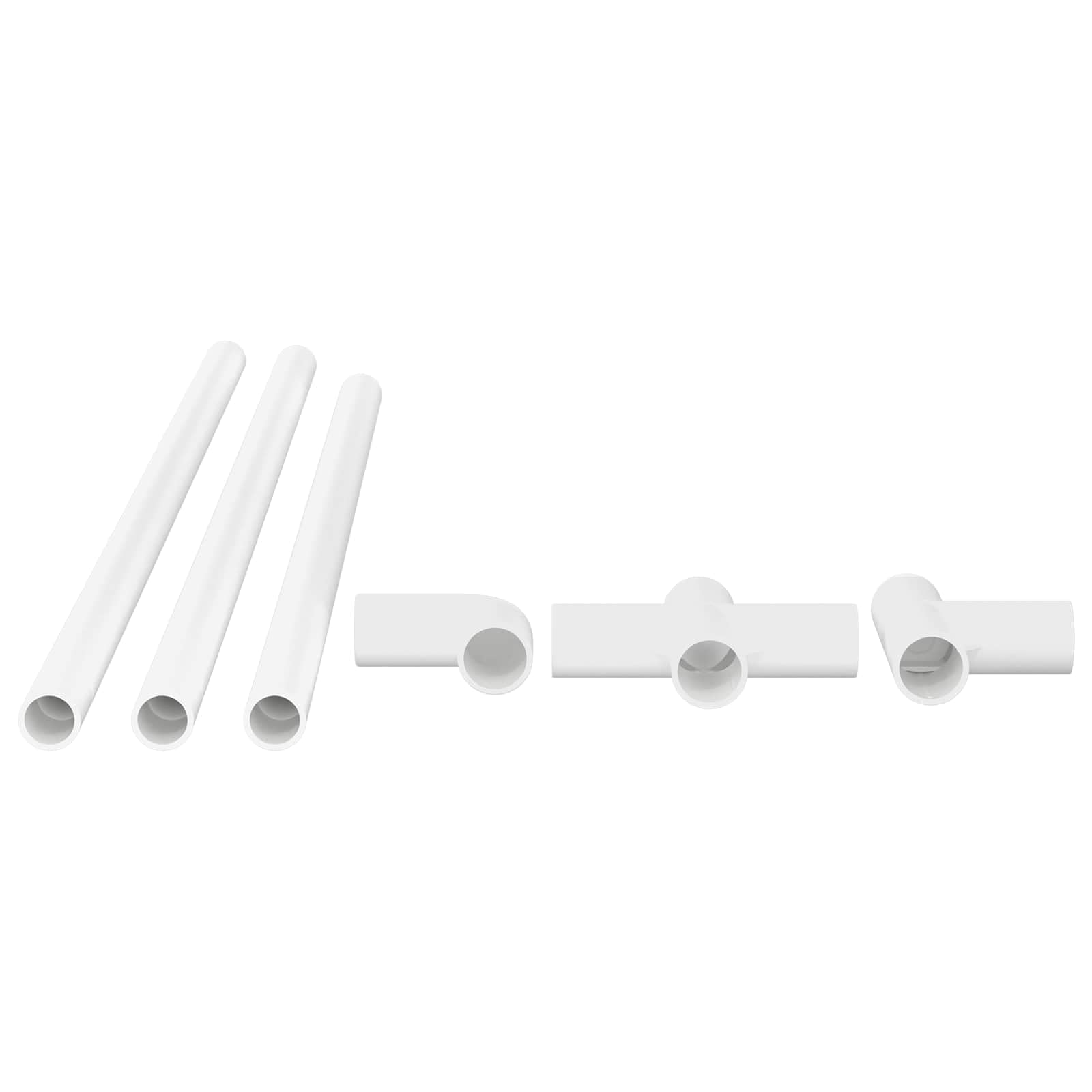 vidaXL PVC Rohr 12 stk. Weiß 12,2 x 1,8 x 500 mm PP und PE