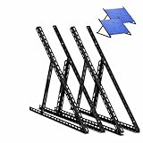 SAVOLAR Solarmodul Halterung Balkonkraftwerk bis 117cm (46 Zoll) Winkel Einstellbar 0-90°, Robuste Neigungshalterungen für Solarpanel Halterung Photovoltaik Anlage Balkonkraftwerk Halterung