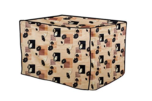 Image of The Furnishing Tree PVC Waterproof Microwave Oven Cover Compatible for Whirlpool 20 L Convection Magicook Elite Lotus Pattern Beige