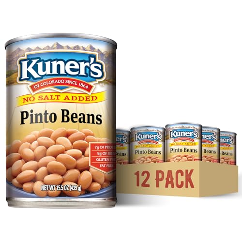 Kuner’s No Salt Added Canned Pinto Beans, Plant Protein and
