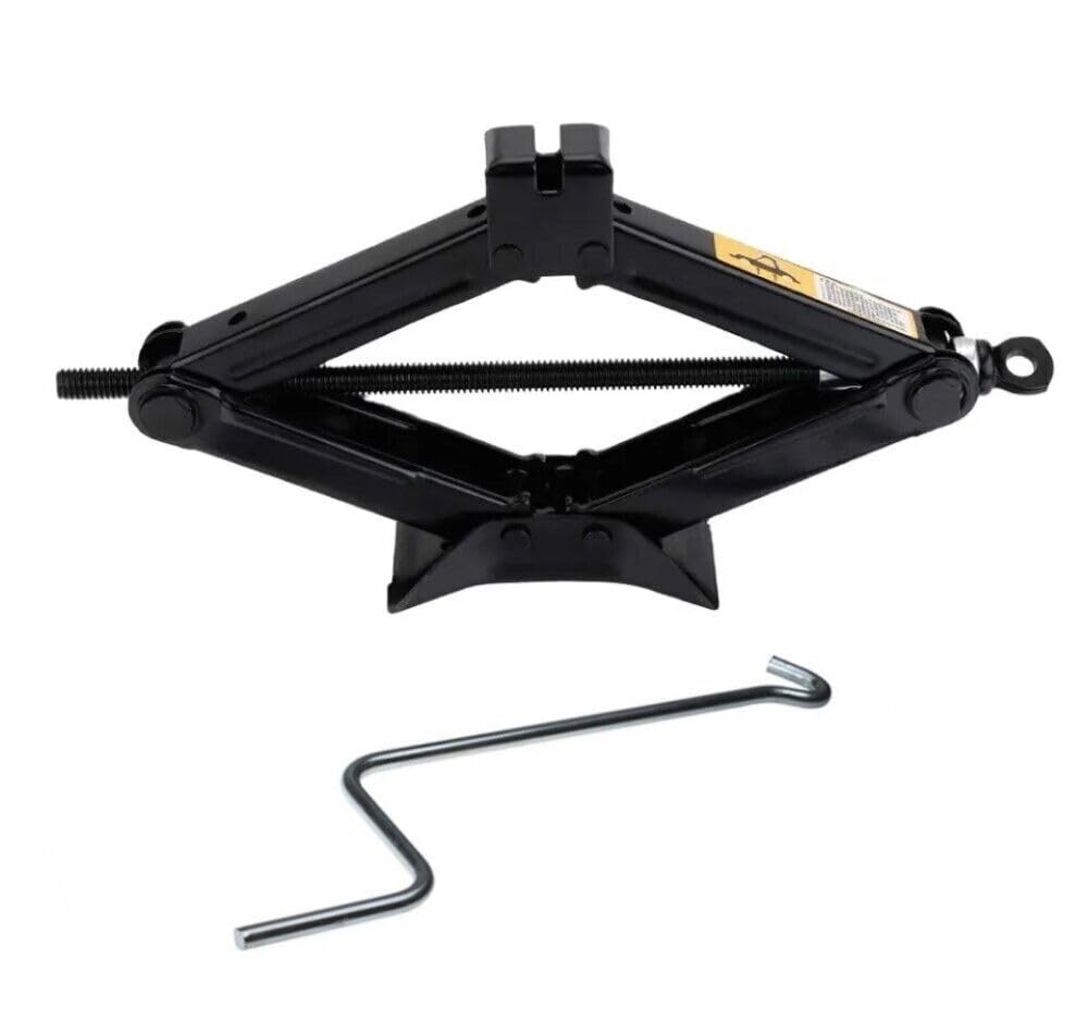 Cric a Pantografo Sollevatore Manuale 2 Tonnellate per Auto 2000Kg Altezza 100-440mm