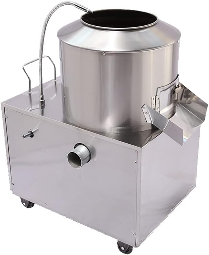 DVicaro 1500W Commercial Potato Peeler Machine, Automatic 150–220KG/H 430 Stainless Steel Electric Vegetable & Fruit Peeling Machine with Caster Wheels