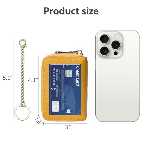 Image of imeetu Rfid Credit Card Holder,Genuine Leather Businese Card Case,Rfid Blocking Wallet for Women & Men