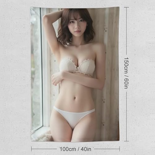 タペストリー松下奈緒 (20)グラビア画像写真のタペストリー アートパネル ポスター キャンバスウォールアート現代 印刷 版画 壁掛け 壁の絵 部屋飾り40"x60" [2]