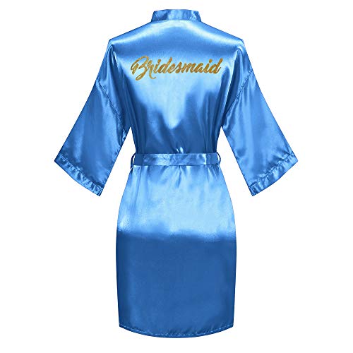 Image of Giova Women Bridal Robe for Bride and Bridesmaid Getting Ready Wedding Party Bathrobe