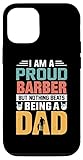 custodia per iphone 14 pro i'm a proud barber being a dad funny fathers