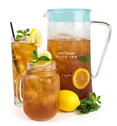 Image of Nostalgia CI3AQ Cafe 3-Quart Iced Coffee and Tea Brewing System, Aqua