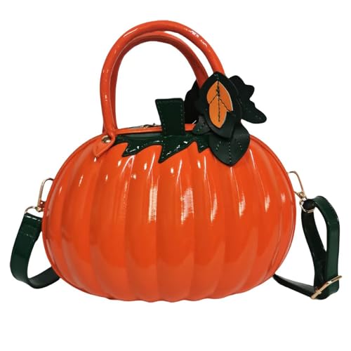 Image of Men and Women PVC Pumpkin Shaped Crossbody Shoulder Bag Handbag Halloween Pumpkin Purse