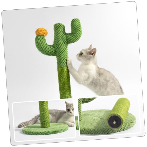 Rascador para gatos torre vertical de silicona verde miniatura 3