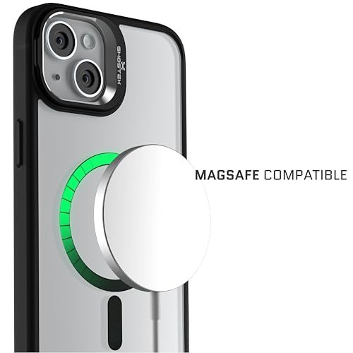 Coque iPhone 15 Plus MagSafe Ghostek KickCam antichoc avec béquille noir