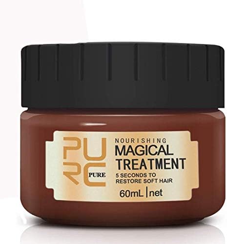 Magical Hair Treatment Mask, Advanced Molecular Hair Roots Treatment Professtional Hair Conditioner, 5 Seconds to Restore Soft Hair, Deep Conditioner Suitable for Dry & Damaged Hair-60ml
