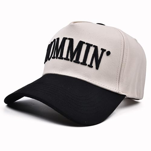 Image of Mommin Trucker Hat, Adjustable Embroidered Vintage Two-Tone Mama Baseball Cap