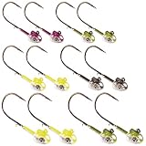 Kalin's Google Eye Swimbait Jigs 12 Pack Kit. Sizes 1/4 oz, 3/8 oz and 1/2 oz Kalin's Swimbait Jigs.