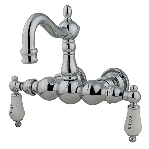 Kingston Brass CC1004T1 Vintage Clawfoot Tub Faucet, 3-3/8-Inch Center, Polished Chrome
