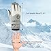 Unisex Windproof Waterproof Snow Gloves - Touch Screen Ski Gloves with Nonslip Grip