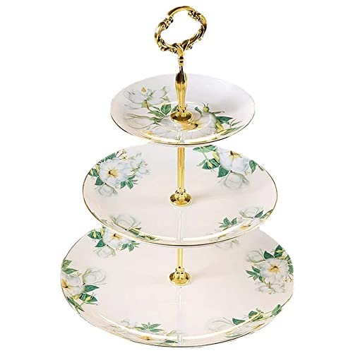 Mxjcc 3 Tier Ceramic Cake Stand， Wedding, Round Dessert Cupcake Tray For Tea Party Serving Platter, Homewaring Gift #TOP26